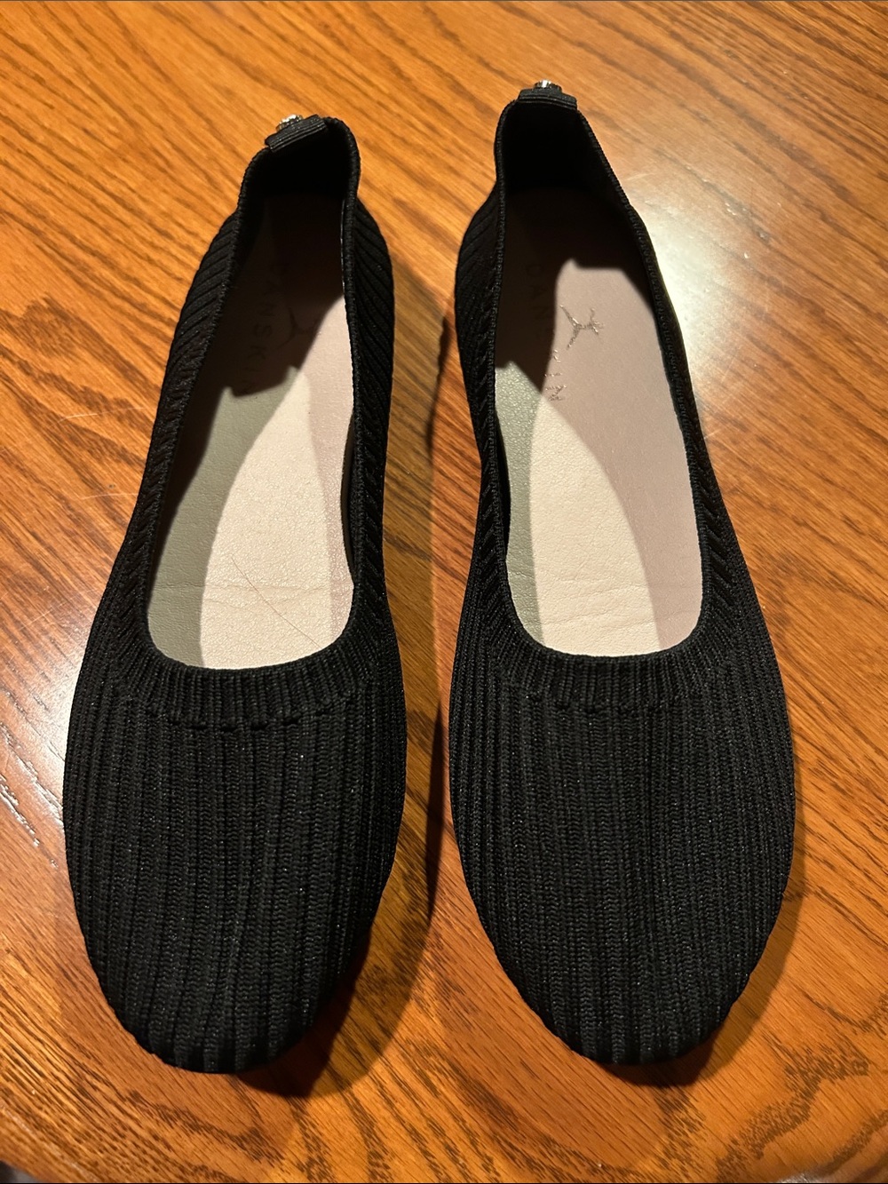 Danskin Black Knit Slip-On Ballet Flats